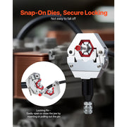 Load image into Gallery viewer, SucceBuy Hydraulic Hose Crimper with Dies Snap-On & Carrying Case Hydraulic A/C Hoses Crimping Tool for Air Conditioning Repair