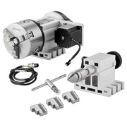 Bild in Galerie-Viewer laden, Amocart Dividing Head K11-100mm 3Jaw Chuck 2.6"/65mm Center Height MT2 Tailstock 6:1 Gear Ratio Universal for Milling Engraving