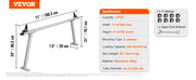 Bild in Galerie-Viewer laden, Amocart Truck Rack, 800 lbs Capacity, 71"x31" Aluminum Ladder Rack for Truck with 8 Non-Drilling C-clamps, Heavy Duty Truck Bed
