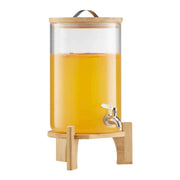 Load image into Gallery viewer, Amocart Beverage Dispenser Drink Dispensers for Parties Glass Juice Dispenser with Wood Stand Lemonade Juice Water Dispensers