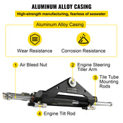 Load image into Gallery viewer, SucceBuy Hydraulic Steering Cylinder 150HP HC4645H Front Mount Hydraulic Outboard Marine Steering Cylinder Fit for Boat Steering