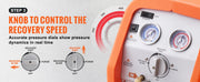 Bild in Galerie-Viewer laden, Amocart 3/4 1HP Refrigerant Recovery Machine Portable AC Recovery Machine 60Hz Recovery Machine HVAC for Car Air Conditioning
