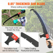 Load image into Gallery viewer, Manual Pole Saw Extendable Tree Pruner Sharp Steel Blade for Branches Trimming with Lightweight Aluminum Alloy Handle