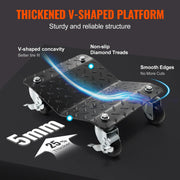 Load image into Gallery viewer, SucceBuy Car Tire Wheel Trolley Dollies 2/4PCS 1500lb Weight Capacity Vehicle Skate Moving Tire with 4 Casters Auto Repair Mover
