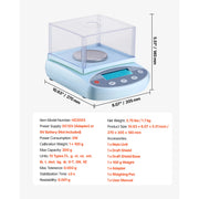Load image into Gallery viewer, SucceBuy Analytical Balance High Precision Electronic Digital Analytical Balance with Glass Draft Shield for Laboratory Jewelry - AMOCART