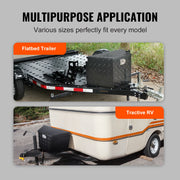Bild in Galerie-Viewer laden, SucceBuy Trailer Tongue Box Aluminum Alloy Tongue Box Tool Chest Heavy Duty Trailer Box Utility Trailer Tongue Box for Pickup