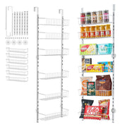 Load image into Gallery viewer, SucceBuy 6/8/9/10 Tier Over the Door Pantry Organizer Heavy-Duty Steel Hanging Spice Rack, Adjustable Wall Seasoning Shelves