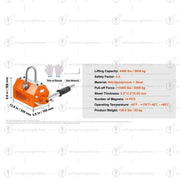 Load image into Gallery viewer, SucceBuy 100KG-2000KG Permanent Magnetic Lifter Pulling Capacity 2.5 Safety Factor Neodymium & Steel Lifting Magnet Lift Magnets