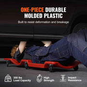 Load image into Gallery viewer, SucceBuy Mechanic Plastic Creeper Automotive Rolling Garage Creeper with Molded Ergonomic HDPE Body Padded Headrest for Garage