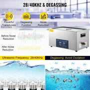 Charger l'image dans la visionneuse de galerie, 【Premium】SucceBuy 22L Ultrasonic Cleaner 28/40khz Dual Frequency Ultrasonic Cleaner 304 Stainless Steel w/ Heater Timer for Jewe