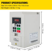 Load image into Gallery viewer, Amocart 2.2/3/4/7.5KW VFD Frequency Inverter 110V/220V1/3P Input 3P Output VariableFrequency Drive CNC Motor Inverter Converter