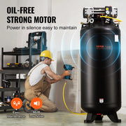 Load image into Gallery viewer, SucceBuy 80 Gallon Air Compressor 6.5HP 145PSI Oil Free Air Compressor Ultra Quiet Compressor for Industrial Sites Auto Repair