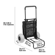 Load image into Gallery viewer, Amocart Beach Dolly with Big Wheels for Sand 165LBS Loading Capacity Folding Sand Cart with Cargo Deck Balloon Wheels for Beach