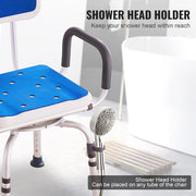 Bild in Galerie-Viewer laden, SucceBuy Swivel Shower Chair 360 Degree Adjustable with Armrest and Backrest for Shower or Bathtub Non-Slip for Elderly Disabled