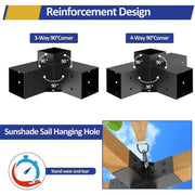 Load image into Gallery viewer, Amocart Pergola Bracket Kit 160x160 x150cm 4pcs 3/4Way Easy Installation For Gazebos Patio Pergolas Log Cabin Outdoor Hardware