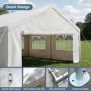 Load image into Gallery viewer, 10'x20' Heavy Duty Waterproof Anti-UV Carport Car Canopy Outdoor Gazebo With Removable Sidewalls Commercial Party Tent for Wedding BBQ Outdoor Events