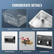 Load image into Gallery viewer, Amocart 2/3/6/10/15/30L Ultrasonic Cleaner with Heater Timer for Lab Tools Metal Parts Carburetor Brass Auto Parts Engine Parts