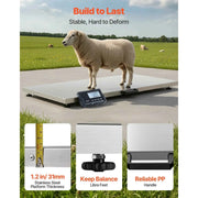 Load image into Gallery viewer, Amocart 0.1lbs Accuracy 660lbs Digital Shipping Scale with LCD Display Hold/Tare Function & AC/DC Power Supply Fit for Packages