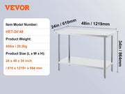 Load image into Gallery viewer, SucceBuy 4 Size Stainless Steel Prep Table Heavy Duty Metal Worktable Commercial Work Table for Restaurant and Home - AMOCART