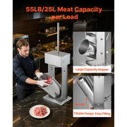 Bild in Galerie-Viewer laden, SucceBuy 55 LBS Electric Sausage Stuffer Stepless Speed Control and Foot Pedal with 5 Stuffing Tubes for Commercial & Home Use
