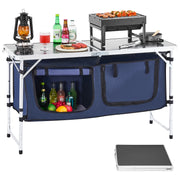 Load image into Gallery viewer, Amocart Camping Kitchen Table Folding Outdoor Cooking Table Aluminum Lightweight Portable Cook Station Foldable Camp Table