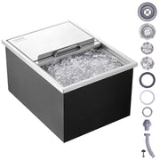 Load image into Gallery viewer, Amocart Drop in Ice Chest Stainless Steel Ice Cooler Commercial Ice Bin with Sliding Cover Outdoor Kitchen Ice Bar