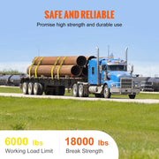 Load image into Gallery viewer, Amocart Winch Straps Truck Straps with Flat Hook Flatbed Tie Downs Cargo Control for Trailers Farms Rescues Tree Saver Yellow
