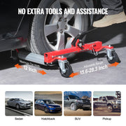 Load image into Gallery viewer, SucceBuy Wheel Dolly Heavy Duty Vehicle Positioning Ratchet Tire Jack Max Capacity 1500 Lbs Car Dolly for Car Auto Repair Moving - AMOCART