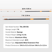 Load image into Gallery viewer, Amocart Telescopic Extension Pole Multi-Purpose Extendable Pole Sturdy Aluminum Alloy Paint Pole Extension Reach Roller Stick