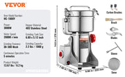 Charger l'image dans la visionneuse de galerie, SucceBuy 150-2500g Electric Grain Mill Grinder Commercial Swing Spice Grinders for Dry Herbs Grains Spices Cereals Coffee Corn