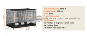 Charger l'image dans la visionneuse de galerie, Amocart 30In Flight Bird Cage Stackable Divided Small Animal Cage for Kinds of Birds Pet Travel Birdcage with Handle and Perche