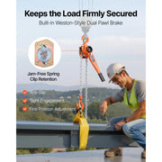 Load image into Gallery viewer, SucceBuy Manual Lever Chain Hoist 1-1/2T / 3T / 6T Capacity Come Along 10FT/ 20FT Lift G80 Alloy Steel Chain 360°Rotating Hooks - AMOCART