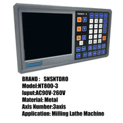 Load image into Gallery viewer, Ultra-accurate Dro NT800 3 Axis Kit AC90-260V & 50-1000mm Linear Glass Scale Encoder Digital Ruler for Lathe Milling Machines