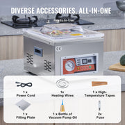 Load image into Gallery viewer, SucceBuy DZ-260A Chamber Vacuum Sealer with 15.7" Sealing Length Kitchen Vacuum Packing Machine for Home Foods Meats Marinades