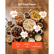 Load image into Gallery viewer, Amocart Popcorn Machine with Cart Stainless Steel Kettle Popcorn Maker with 2-Button Control Glass Wall PC Door 1 Scoop 3 Spoon