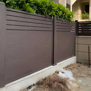 Load image into Gallery viewer, Modern Rustproof Aluminum Fence Slat Fence Panel Powder Coated Privacy Fence For Outdoor Yard Easy Installation Durable Design