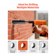 Bild in Galerie-Viewer laden, SucceBuy Core Drill Bit Internal Thread Diamond Dry Coring Bit w 3 Adapters Pilot Drill and Hex Wrench for Concrete Red Bricks
