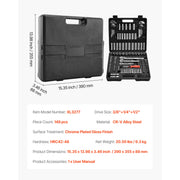 Load image into Gallery viewer, SucceBuy Socket Set 3/8 & 1/4 & 1/2 in Drive Socket Tool Set SAE and Metric Chrome Plated CR-V Alloy Steel for Automotive Repair - AMOCART