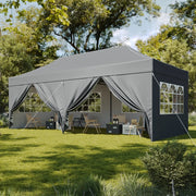 Load image into Gallery viewer, Aoxun 10x20FT Pop Up Gazebo Heavy Duty Instant Canopy Tent with Sides Waterproof Outdoor Shelter for Garden Party BBQ with Wheeled Bag