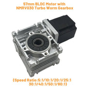 Bild in Galerie-Viewer laden, 65W-130W Nema23 57mm DC Brushless Motor BLDC Paired with 57mm Planetary Gearbox NMRV030 Worm Gear Reducer Applied To UAV