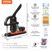 Load image into Gallery viewer, SucceBuy Button Maker 25/32/58 Pin Maker with Button Parts Ergonomic Arc Handle Punch Press Kit Button Maker Machine