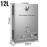 Load image into Gallery viewer, SIHAO LPG Water Heater 6L 8L 10L 12L 16L 18L Liquefied Petroleum Gas Water Heater Tankless Stainless Steel Boiler Outdoor