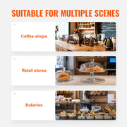 Load image into Gallery viewer, SucceBuy 2/3-Tier Commercial Acrylic Pastry Bakery Display Case with Rear Door Access & Removable Shelves for Donut Bagels Cake