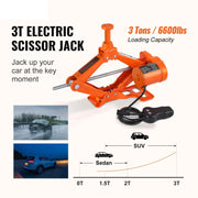Bild in Galerie-Viewer laden, Amocart Electric Car Jack 3T Scissor Jack with Electric Impact Wrench 12V Portable Car Jack Lifting for SUV Truck Tire Change