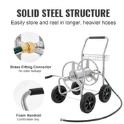 Bild in Galerie-Viewer laden, Amocart Hose Reel Cart 250ft Heavy Duty Garden Water Yard Planting w/ Basket Effortless Roll-up Versatile Application Steel
