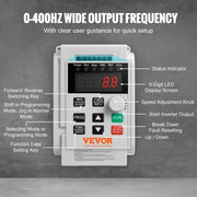 Load image into Gallery viewer, SucceBuy VFD 5HP4KW Singel Phase 220V-240V Input to 3 Phase 220V-240V Output Variable Frequency Drive for AC Motor Speed Control - AMOCART