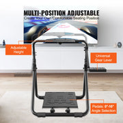 Load image into Gallery viewer, SucceBuy Foldable Racing Steering Wheel Stand Height Adjustable Universal Base Compatible with Logitech & Thrustmaster Wheel