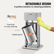 Load image into Gallery viewer, SucceBuy 10L/15L Electric Sausage Stuffer Stainless Steel Making Sausage Machine Commercial Grade with 4 Filling Funnel for Home