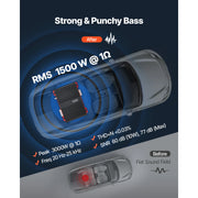 Charger l'image dans la visionneuse de galerie, Amocart Monoblock Car Amplifier Class D Car Audio Amplifier with Remote Subwoofer Level Control Low Pass Filter and Bass Boost