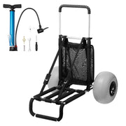 Load image into Gallery viewer, Amocart Beach Dolly with Big Wheels for Sand 165LBS Loading Capacity Folding Sand Cart with Cargo Deck Balloon Wheels for Beach
